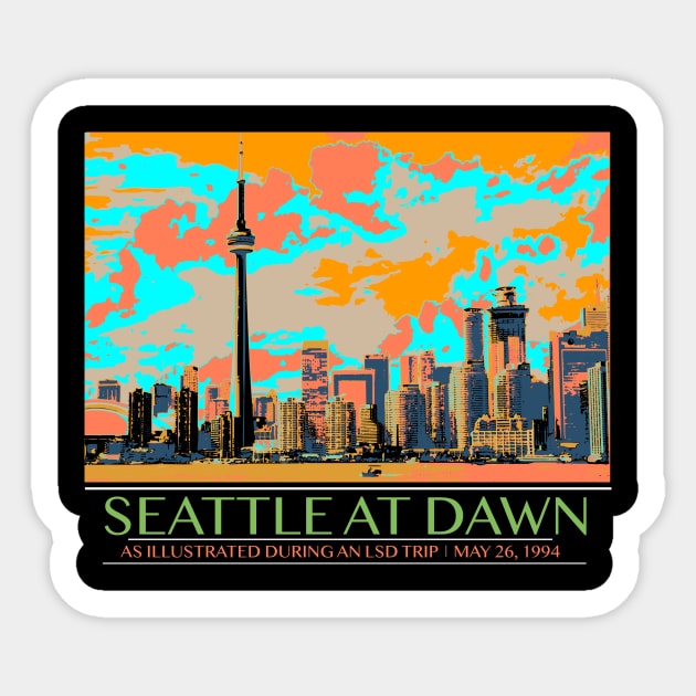 Seattle At Dawn? Sticker by kentucky_boiled_chicken_filet